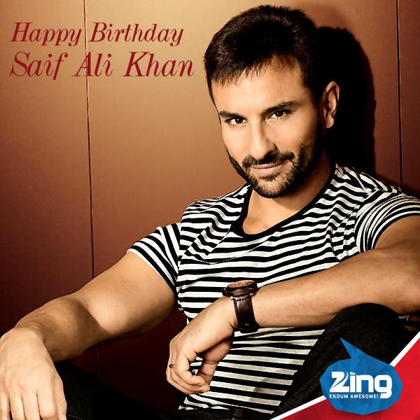 Wishing the nawab of Saif Ali Khan a royal Happy 