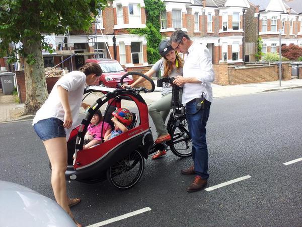Lovely review of cargo bikes and kids and family cycles in Saturday Telegraph weekend section today.