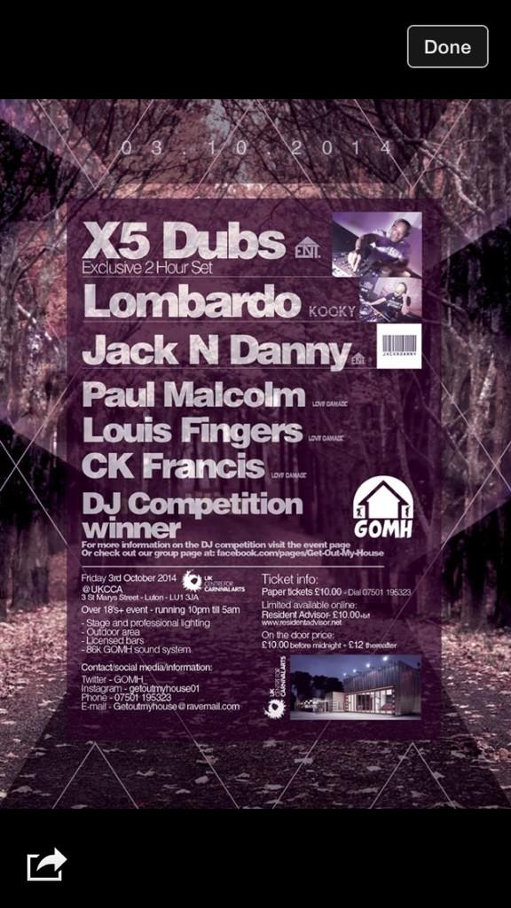 GOMH_'s tweet photo. Friday 3rd October 
#GOMH 
@UKCCA 
Luton 
LU1 3JA http://t.co/u6XJwFViu6