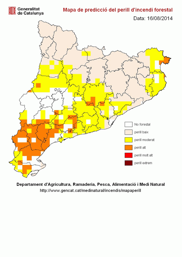 ADFFontfreda's tweet photo. #osona seguim en perill baix d' #incendis forestal segons Mapa de predicció de @agriculturacat .http://t.co/HWhHIHM5ZZ"