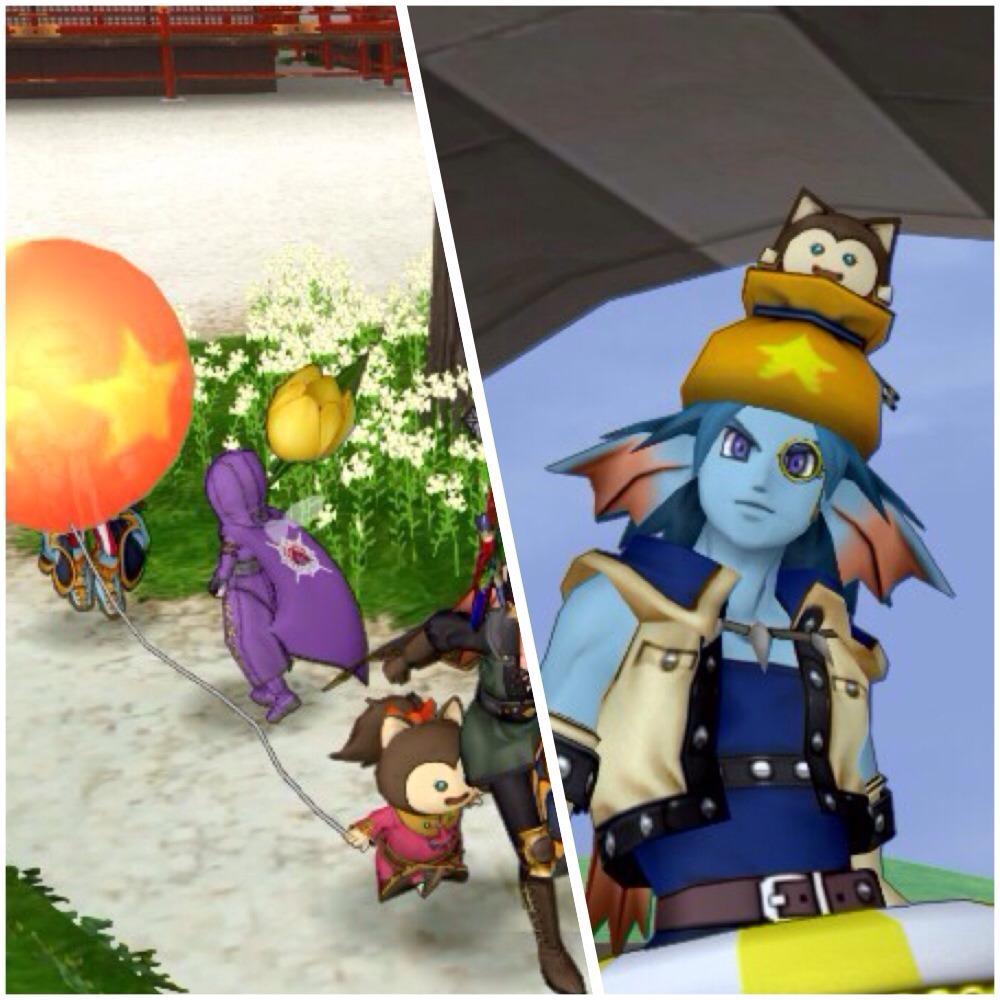 ジン Dqx あぶなくプーちゃんとのダブルすれ違い忘れるところだった 今回はすれ違いでプーちゃんふうせん ダブルすれ違いで 袋入りプーちゃん帽がもらえました 前にすれ違っておいたクーちゃんとリポちゃんのふうせんももらえましたー