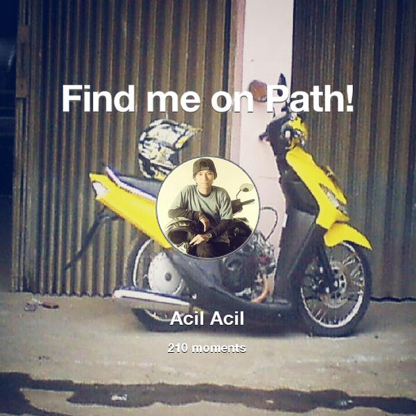 rahmansaefulloh's tweet photo. I've shared 210 memories with my friends on #Path - see them now at http://t.co/e0tRfCYLwa! #thepersonalnetwork http://t.co/Ex0nWEo1aT