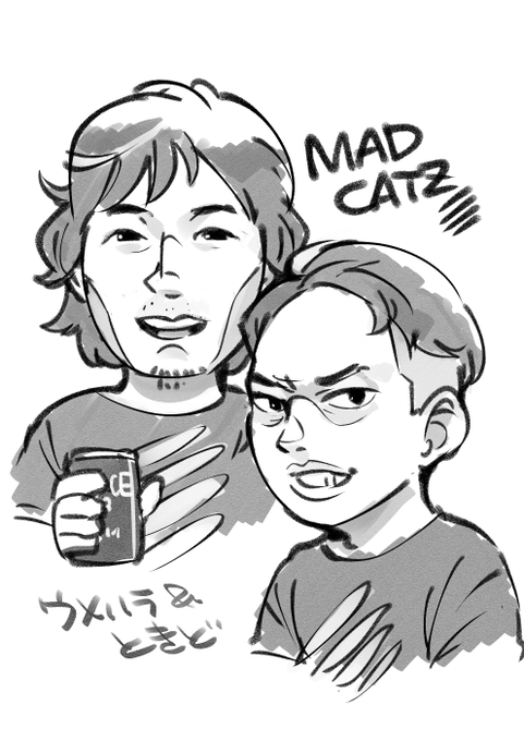 お絵描き:ウメハラ&ときど 