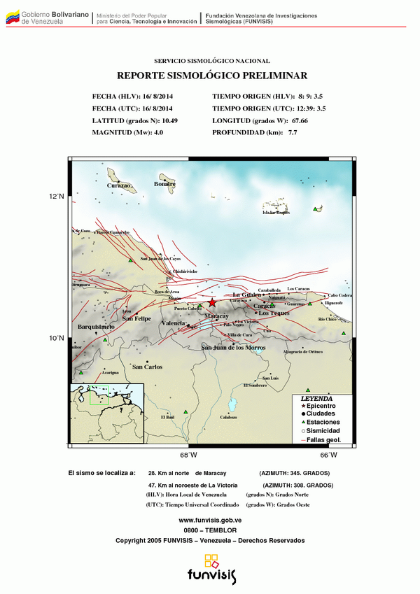FUNVISIS's tweet photo. #Sismo Sismo de magnitud 4 se registró hoy en el estado Aragua http://t.co/svEEmlh902 http://t.co/x8TjLjhOhG