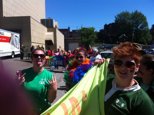 SJIrishRFC's tweet photo. Start of the parade :) #sjpride http://t.co/0oNf6claRy