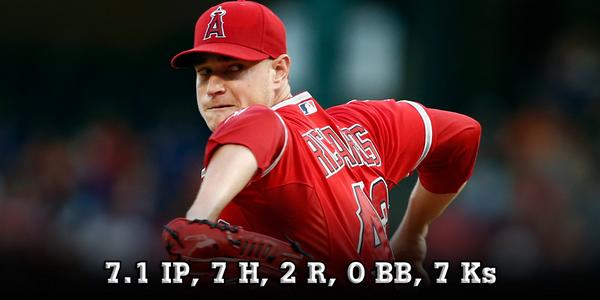 MLB's tweet image. .@GRICHARDS26 did what he could to help the @Angels move closer to the top of the AL West: atmlb.com/1mUku65