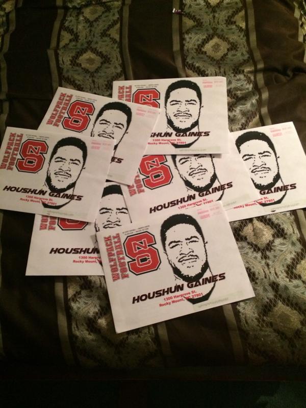 The first time I stepped on a football field I never thought I'd be getting mail sent to me with my face on it. #WPN
