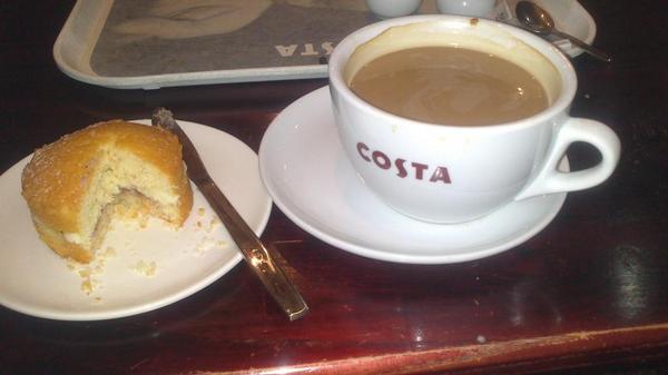 Mmmmm Costa. Love being walking distance from the town centre! #coffeeandacake