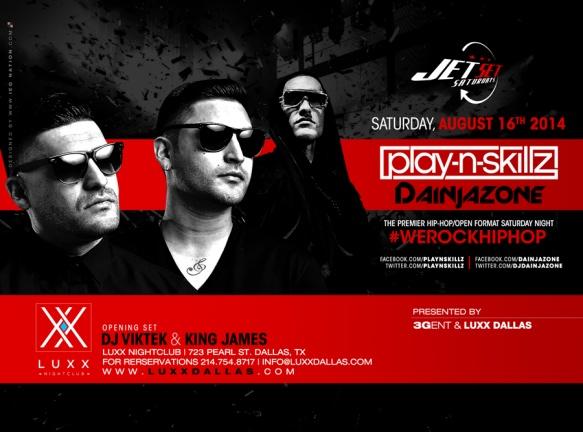 LUXXDallas's tweet photo. Tonight! @playnskillz &amp; @djdainjazone at Luxx Dallas | #JetSetSaturdays #WeRockHipHop http://t.co/rQfERpG2LU