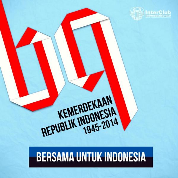 Dirgahayu Indonesiaku!!! #BersamaUntukIndonesia #ForzaINTER #LGFICI #Dirgahayu69Indonesia #HUT69RI