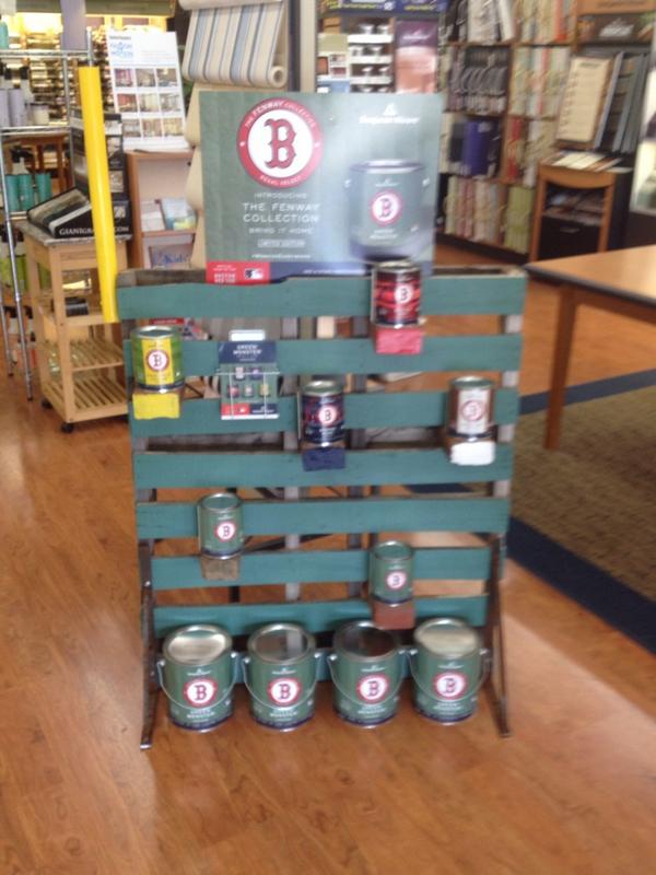 ColorHouseRI's tweet photo. #RedSox colors have arrived. Bring the Green Monster home, today. http://t.co/2Bz0JgxYqF
