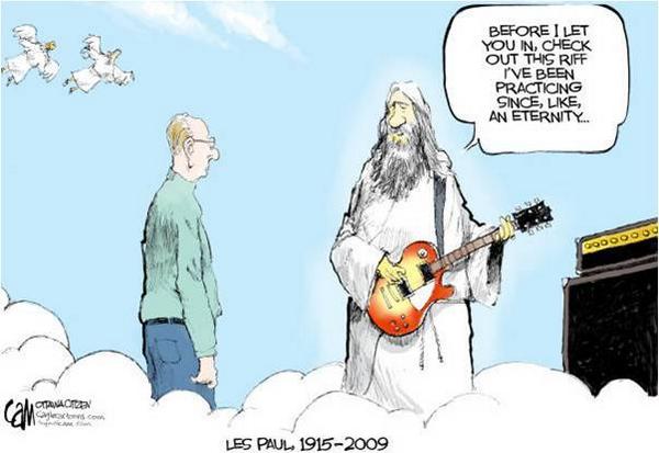 panthea's tweet image. Les Paul passed away 5 years ago this week. Apparently he was needed somewhere else.