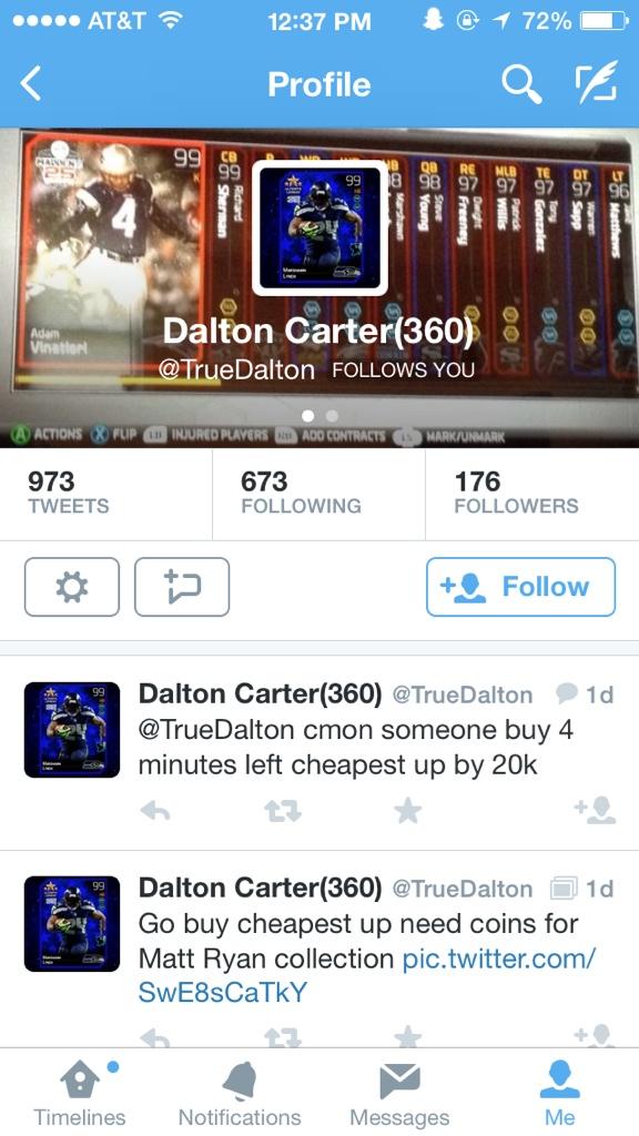 LegitMutTraders's tweet image. Congrats to @TrueDalton for winning M25 Dawkins and Derrick Thomas!
Contact @MUTTitan to claim