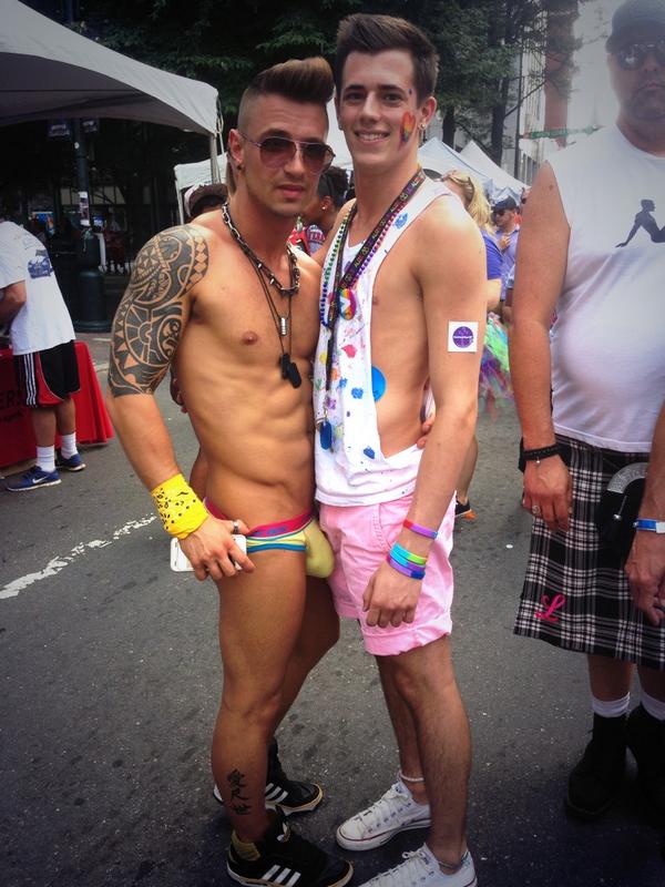 This beautiful man told me I was handsome then introduced me to Andrew Christian. 😍😭