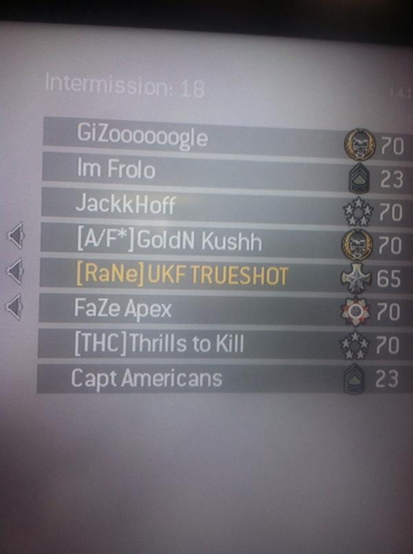 UkfTrueshot's tweet photo. Look who it is! @bananafone34 @FaZeClan #Mw2 #ffa http://t.co/ypWXpaH5DT