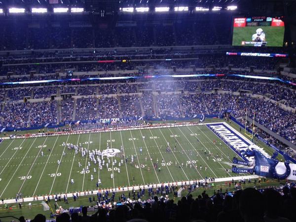 TalicorGames's tweet photo. Catching a colts game while at #GenCon2014   Perfect @TalicorGames http://t.co/201Vup73MH