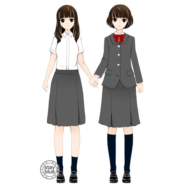 Stayblue 学校制服図鑑 新潟県立村上中等教育学校の制服イラスト 閉校した村上女子高校を引き継いだ 公立の中高6年一貫 校です 制服は上下グレーの落ち着いた色合い ブレザーの襟が幅広い独特なスタイルです Http T Co Bavyq1x12w Twitter