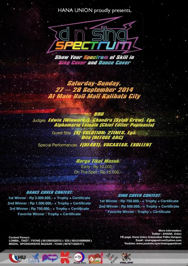 <a href="/ESDC_Official/">CEK AVA !</a> [EVENT] DN'SING SPECTRUM 2014. Kpop Dance and Sing Cover Competition, Open Bazaar? Check Fav. :)