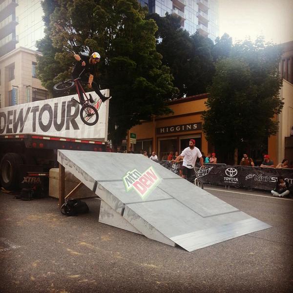 Garrett Reynolds during practice. #dewtour #Portland #garrettreynolds #BMX