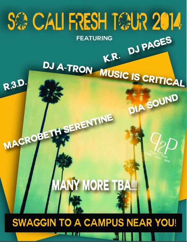 Project2Profit's tweet image. #SoCaliFresh Artist Roster is fire! @TheRealChadB @pagestheedj @DJA_Tron @mavelthegr8  @R3Dteevee They Aint Ready! RT