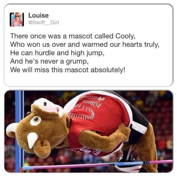 <a href="/Euro_Champs/">European Championships</a> <a href="/Zurich2014/">Cooly</a> A poem in honour of a great mascot! #Cooly 

🐮❤️🐮