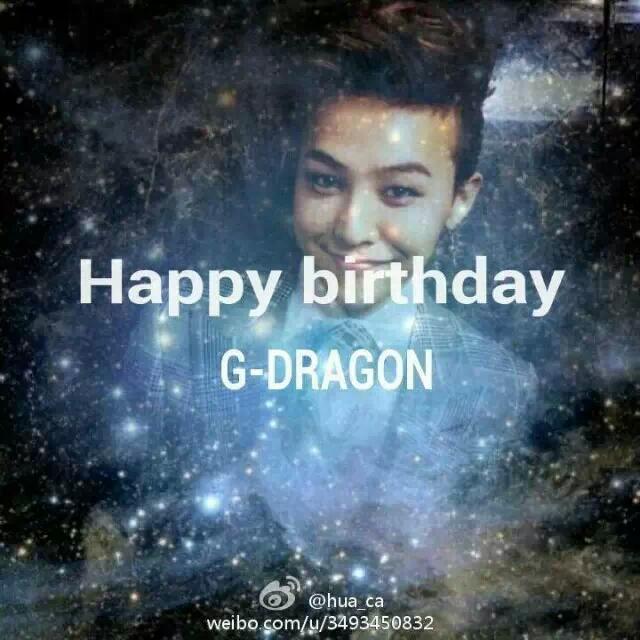   Happy Birthday to G-DRAGON   To me you are irreplaceable  I could love you forever ( 3 ) 