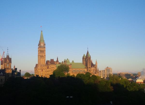 Cmdr_Hadfield's tweet photo. Good morning, Ottawa! Old capital stone in the bright August rising sunshine. http://t.co/iW4veSoqFw