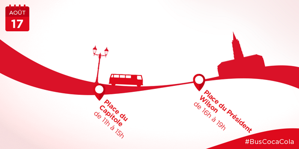 cocacolafr's tweet photo. Retrouvez le #BusCocaCola à #Toulouse jusqu'à 19h aujourd'hui ! #PartagezUnCocaCola http://t.co/w6SGJ25Sya