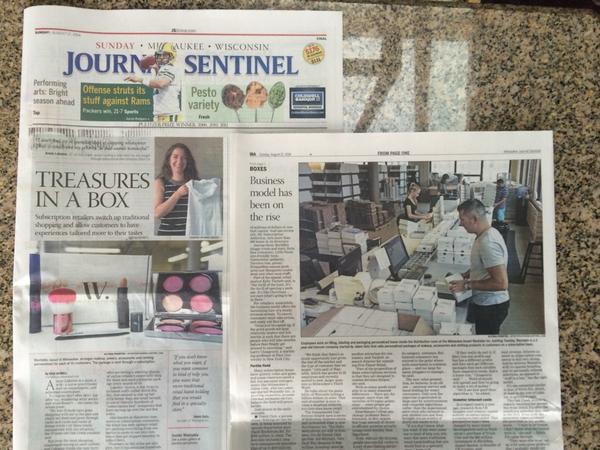 Made the cover of the Sunday @js_newswatch Way to go <a href="/Wantableco/">Wantable</a> team!