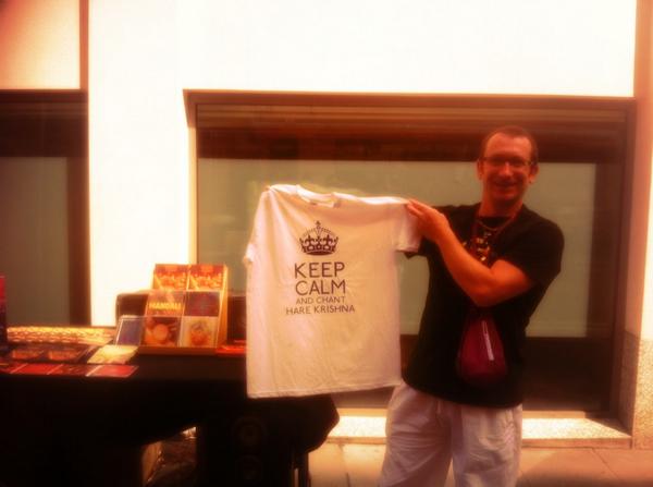 Get ur KEEP CALM &amp; CHANT RK Tshirts today!10 Soho St @ISKCONLondon <a href="/ISKCON_Manor/">Bhaktivedanta Manor</a> (modelled by the amazin' Jag Prabhu)
