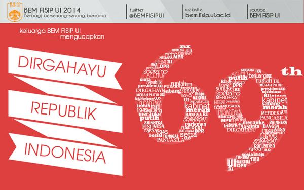 BEMFISIPUI's tweet image. Dirgahayu Republik Indonesia ke-69! :) @FISIP_UI_2011 @FISIPUI_2012 @FISIPUI_2013 @FISIP_UI2014