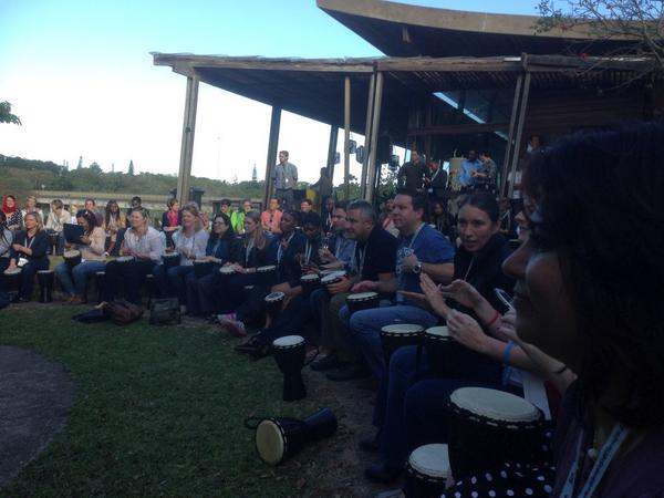 Drumming as part of the welcome function at SAACI 2014 #saacikzn #saacicongress