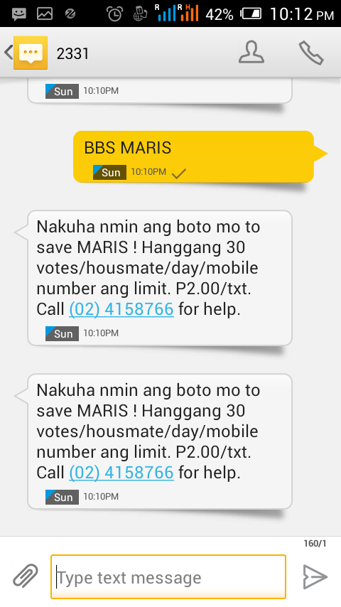 iambelaat's tweet image. Thank God. Dalawa Sun ko! Done voting. #2Sims BBS MARIS!