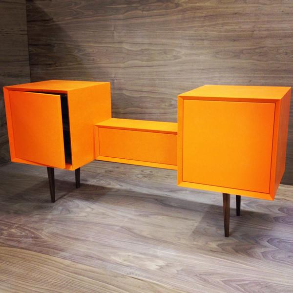 RichardJDesigns's tweet image. Retro, orange sideboard with a modern twist. Inspired by the 1960s.