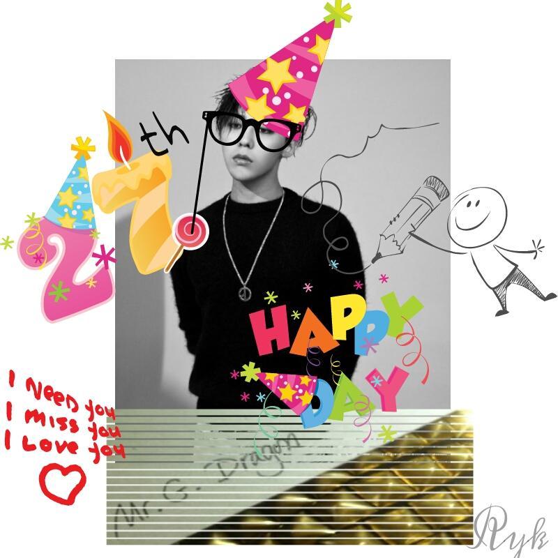 HAPPY BIRTHDAY G-DRAGON oppa 
 saeng-il chugha oppa. Hwaiting... 