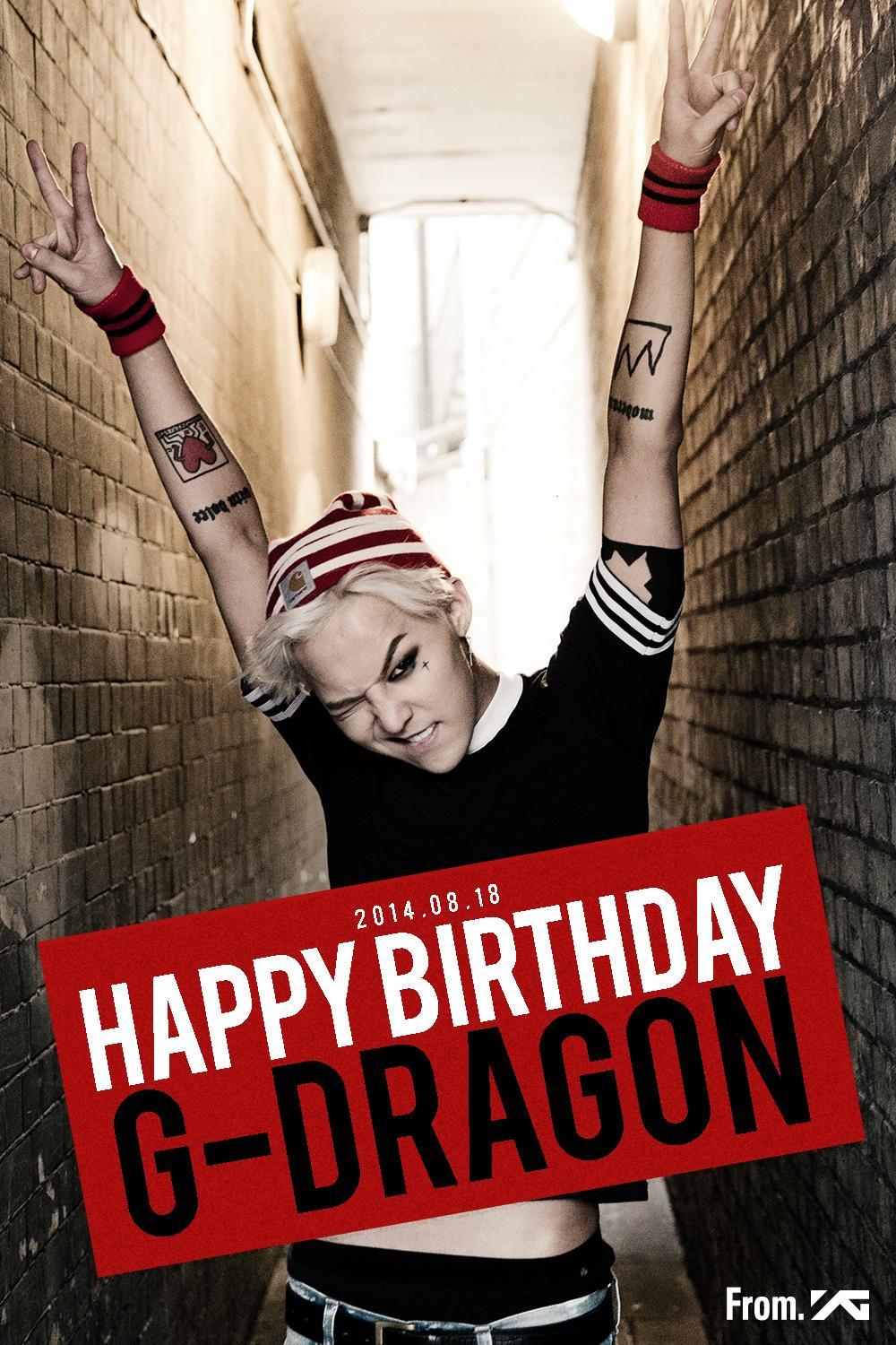   G-Dragon celebrates his birthday!   happy birthday hubby