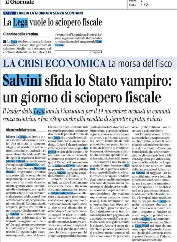 #14novembre: se ciascuno farà la sua parte, a questo Stato che affama gli italiani faremo MOLTO MALE. #statoladro