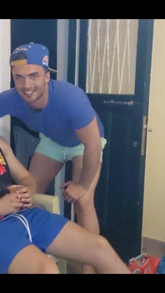 caklander's tweet photo. Our captain looks to have forgotten to put shorts on for his night out in kavos #lenghty http://t.co/5EwqIaxxjV