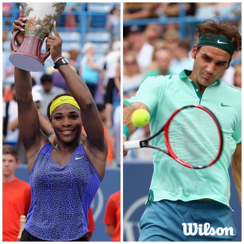 WilsonTennisUK's tweet photo. Congrats to both @rogerfederer and @serenawilliams for taking home the title in Cincinnati today! #AllWilson http://t.co/skBM4cx5Jx