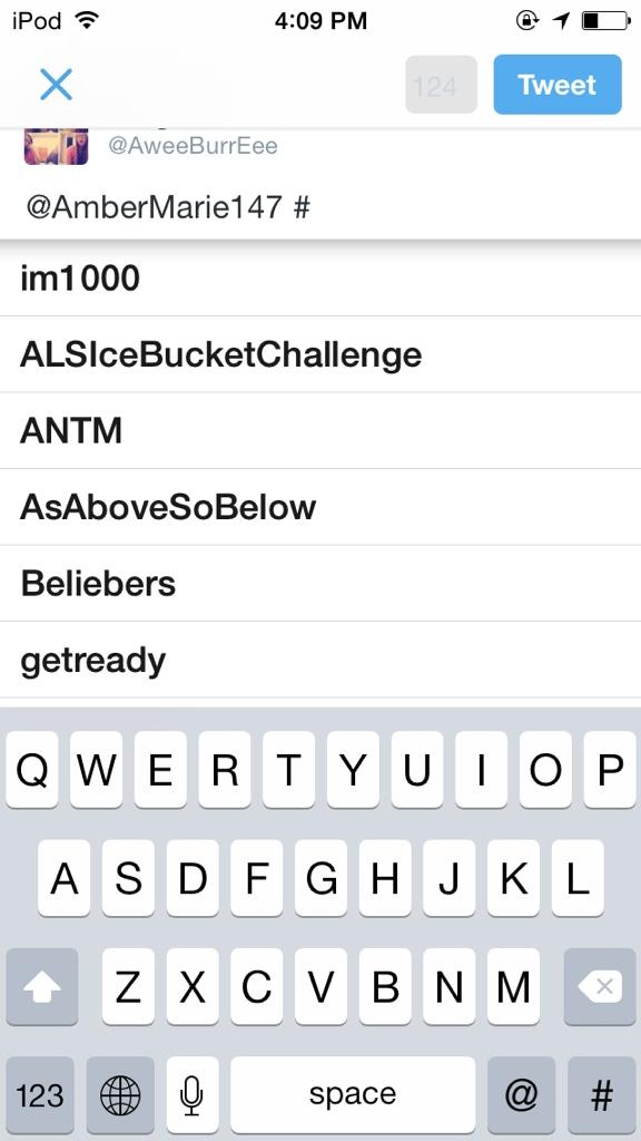AweeBurrEee's tweet photo. @AmberMarie147 went to put the hashtag & this happened. #im1000 http://t.co/Tclahob78c