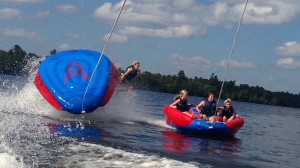 ipraska's tweet image. Best pic of the weekend...my mom flying off the tube