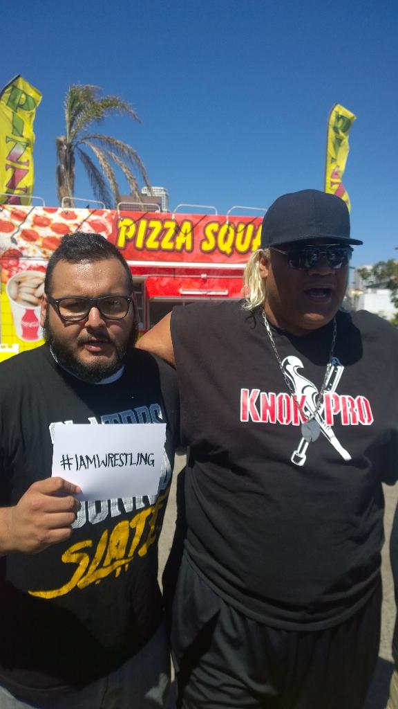 TheREALRIKISHI's tweet photo. "@GetKraven: Chillin with @TheREALRIKISHI #iamwrestling http://t.co/qOGYOwQ9Vw" #IAMWRESTLING fans + wrestlers as ONE! #NoSuperstarStatus