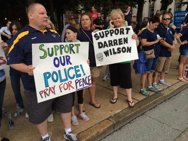 Protests in St. Louis - this time for Darren Wilson - leftists race bait