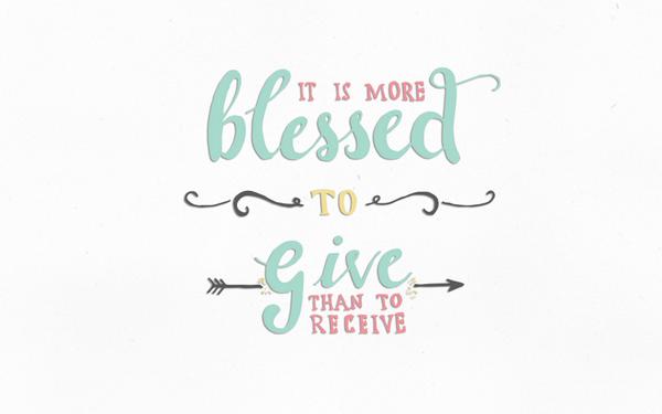 Image result for blessed to give than to receive