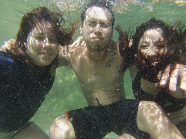 Some people are really good at taking #underwaterselfie 's, but not us... #selfiegameweak #wetriedtho #GoPro @GoPro