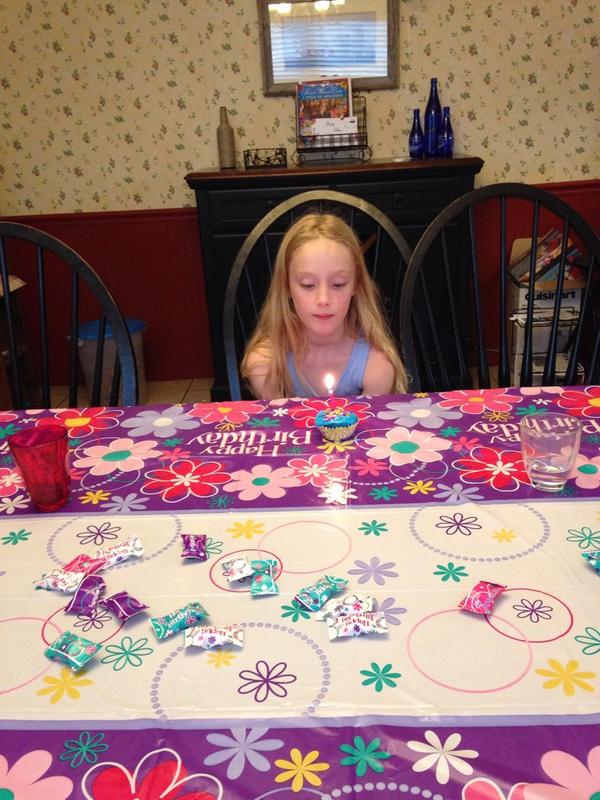 dutton4041's tweet image. Molly celebrating her 8th birthday