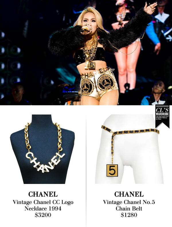 CL'S WARDROBE on X: [Fashion] #CL Chain Belt：Vintage #Chanel CC Logo  Necklace 1994 $3200.Necklace：Vintage #Chanel No.5 Chain Belt $1280   / X
