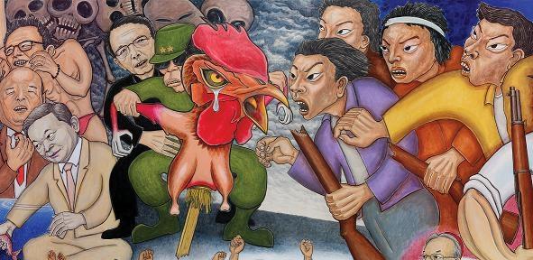 대통령 풍자 그림 전시 금지로 논란의 중심에 섰던 광주비엔날레 대표와 시립미술관장이 결국 동반 사퇴했습니다. pressian.com/news/article.h…