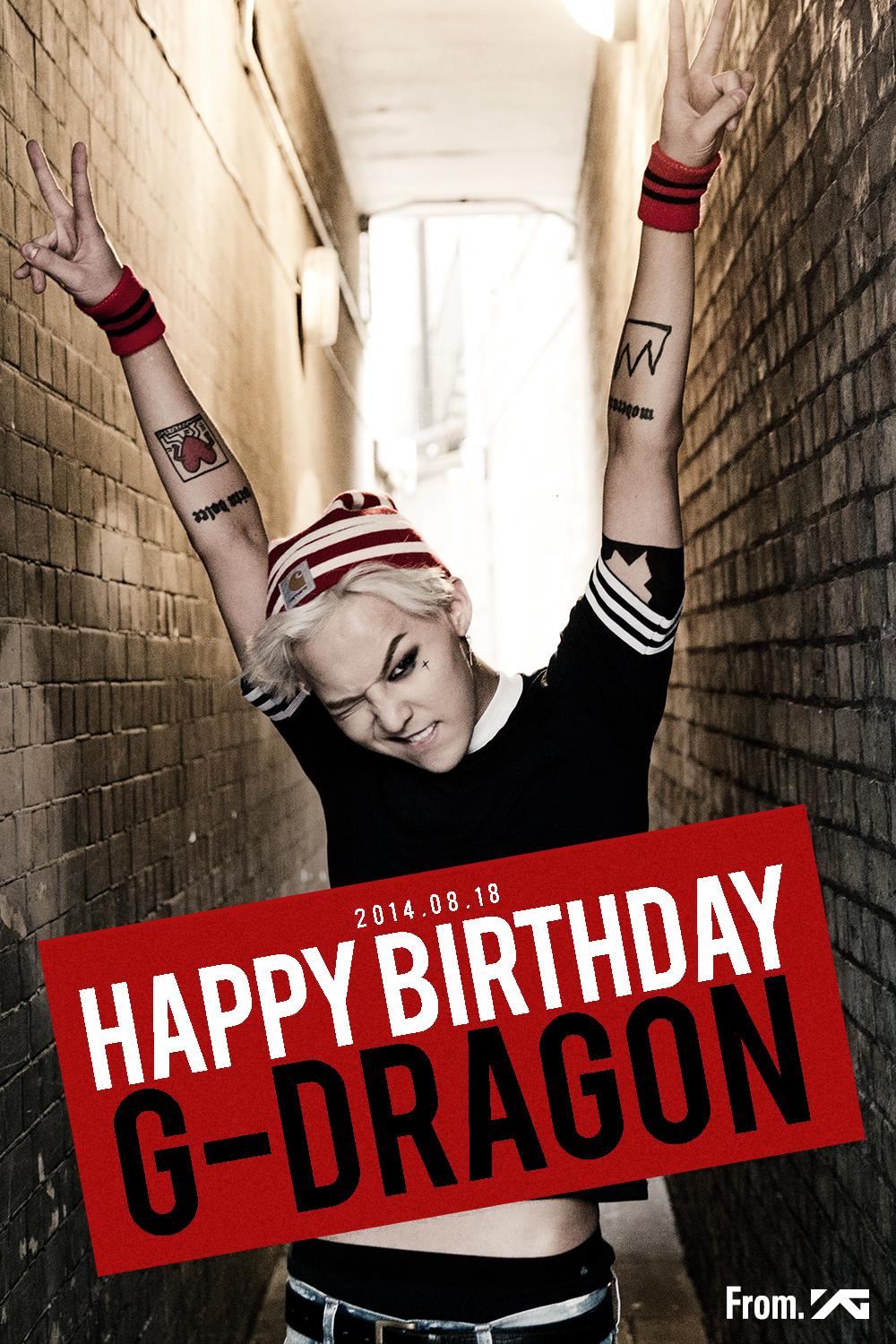 [Kpop Birthday] happy Birthday swag leader G-Dragon turn 27th Korean age (August 18th, 1988) 