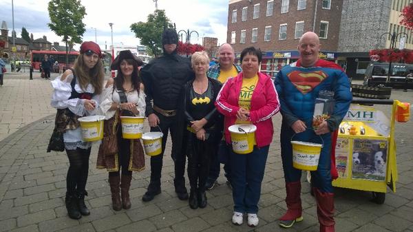 patch963's tweet image. All the gang in Newcastle collecting for Dougie Mac.